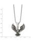 ფოტო #2 პროდუქტის Antiqued Screaming Eagle Pendant Ball Chain Necklace