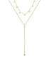 ფოტო #1 პროდუქტის Simplistic Crystal Layered Lariat Necklace Set