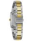 ფოტო #3 პროდუქტის Women's Two-Tone Stainless Steel Bracelet Watch 21x33mm