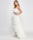 Фото #3 товара Juniors' Tulle & Faux Pearl Tiered Ball Gown, Created for Macy's