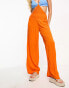 Vero Moda – Strandhose in Orange mit gesmokter Taille