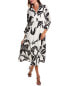 Jl Luxe Printed Shirtdress Women's Black L