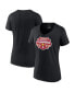 ფოტო #2 პროდუქტის Women's Black Oklahoma Sooners 2022 NCAA Softball Women's College World Series Champions Strike V-Neck T-shirt