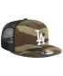 Фото #4 товара Men's Camo Los Angeles Dodgers Woodland Camo Trucker 9FIFTY Snapback Hat