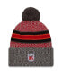 Фото #2 товара Men's Red, Pewter Tampa Bay Buccaneers 2023 Sideline Sport Cuffed Pom Knit Hat