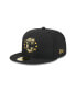 ფოტო #1 პროდუქტის Men's Black Cleveland Guardians 2024 Armed Forces Day On-Field 59FIFTY Fitted Hat