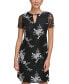 ფოტო #4 პროდუქტის Women's Short-Sleeve Embroidered-Lace Sheath Dress