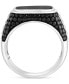 ფოტო #4 პროდუქტის EFFY® Men's Onyx & Black Spinel Two-Tone Ring in Sterling Silver & Black Rhodium-Plate