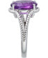 Фото #4 товара Amethyst Oval Swirl Ring (4 ct. t.w.) in Sterling Silver (Also in Sky Blue Topaz & Green Quartz)