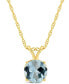 ფოტო #1 პროდუქტის Aquamarine (1-1/4 ct. t.w.) Pendant Necklace in 14K Yellow Gold
