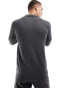 Brave Soul long sleeve polo shirt in charcoal