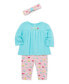 ფოტო #3 პროდუქტის Baby Girls Tulips Tunic Set with Headband