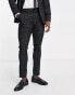 ASOS DESIGN skinny suit trousers in crosshatch in black