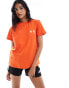 Фото #4 товара COLLUSION – Knapp geschnittenes T-Shirt in Orange mit „Enjoy Yourself“-Grafikprint