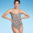 Women's Leopard Print Wrap Belt Medium Coverage One Piece Swimsuit - Kona Sol