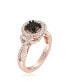 Suzy Levian Rose Sterling Silver Cubic Zirconia Anniversary Ring