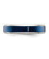 Stainless Steel Polished Blue IP-plated 5mm Band Ring