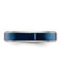 Stainless Steel Polished Blue IP-plated 5mm Band Ring Белый, 8 - фото #2