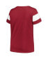ფოტო #3 პროდუქტის Women's Heather Garnet Florida State Seminoles Plus Size Arched City Sleeve Stripe V-Neck T-shirt