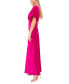 Women's Satin Dolman-Sleeve Empire-Waist Maxi Dress