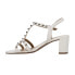 Фото #3 товара VANELi Midge Studded Block Heels Womens White Casual Sandals MIDGE-310911