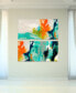 Фото #3 товара Tidal Abstract 1 and 2 Frameless Free Floating Tempered Glass Panel Graphic Wall Art, 48" x 24" x 0.2"