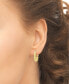 ფოტო #2 პროდუქტის 2-Pc. Set Lab Grown White Sapphire (2-1/10 ct. t.w.) Stud & Polished Bead Hoop Earrings in 14k Gold-Plated Sterling Silver