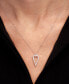 Фото #2 товара Macy's diamond Inverted Teardrop 18" Pendant Necklace (1/4 ct. t.w.) in 10k White Gold