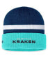 Men's Deep Sea Blue, Light Blue Seattle Kraken Fundamental Cuffed Knit Hat