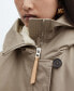 Фото #2 товара Women's Shearling Collar Midi Parka