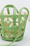 Openwork basket bag