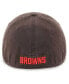 Men's Brown Cleveland Browns Franchise Logo Fitted Hat