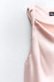 Satin top with draped detail
