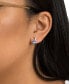 ფოტო #4 პროდუქტის Fine Crystal with Cubic Zirconia Bar Drop Earring in Sterling Silver (Available in Clear, Blue, Light Blue and Red)