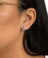 Fine Crystal with Cubic Zirconia Bar Drop Earring in Sterling Silver (Available in Clear, Blue, Light Blue and Red)