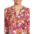 The Pioneer Woman Ruffle Blouse With 3/4-Length Sleeves Women's M Multicolor