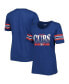 Фото #1 товара Women's Blue Chicago Cubs Team Stripe T-shirt