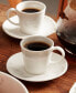 Oyster Whiteware 8 Piece Espresso Cup and Saucer Set, Service for 4