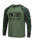 Фото #3 товара Men's Olive, Camo Iowa State Cyclones OHT Military-Inspired Appreciation Raglan Long Sleeve T-shirt