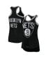 Фото #1 товара Блузка женская G-III Sports by Carl Banks черная модель "Brooklyn Nets Showdown Burnout Tank Top"