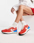 Nike Waffle One vintage trainers in red and photo blue