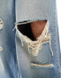 Фото #3 товара Bershka washed distressed denim baggy jeans in blue