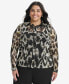 Plus Size Mesh Printed Shirt