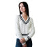 ფოტო #1 პროდუქტის Women's Organic Cotton V-Neck Cricket Sweater