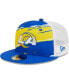 ფოტო #1 პროდუქტის Men's Royal Los Angeles Rams Tear Trucker 9FIFTY Snapback Hat