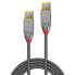 Lindy 36627 - 2 m - USB A - USB A - USB 3.2 Gen 1 (3.1 Gen 1) - 5000 Mbit/s - Grey