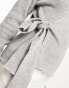 Glamorous wrap front jumper in grey marl knit