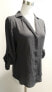 Halston Heritage Spread Collar Button down Blouse Shirt Long sleeve Charcoal XS