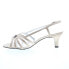 Фото #7 товара David Tate Cheer Womens Beige Extra Wide Canvas Hook & Loop Strap Heels Shoes 10