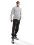 Selected Homme textured crew neck knit jumper in light grey